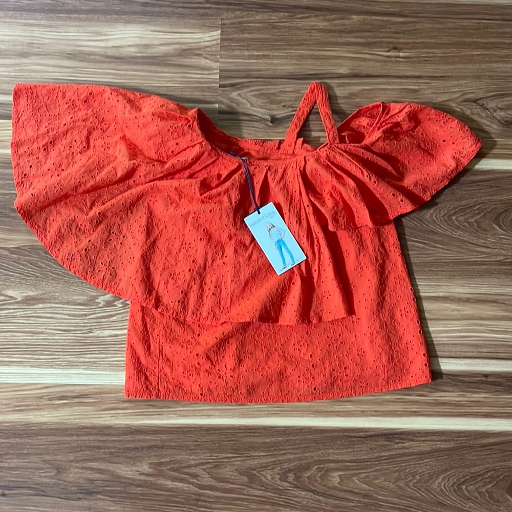 Habitual girl - off the shoulder eyelet shirt NWT